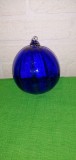 Superb glob - ornament din sticla SUFLATA MANUAL , UNICAT Art Glass , Craciun , inaltime 12 cm