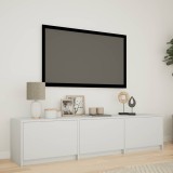 vidaXL Mobilier TV cu LED cu LED Alb 165 x 34 x 40 cm Lemn prelucrat 3418722