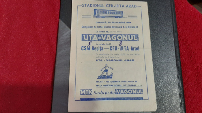 program VAGONUL ARAD - UTA