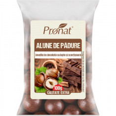 Alune de padure invelite in ciocolata cu lapte si scortisoara, 100g, Pronat