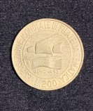 Moneda 200 lire 1992 comemorativă Italia