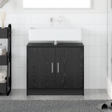 VidaXL Cabinet pentru chiuvetă Stejar negru 63x29x55 cm Lemn prelucrat