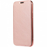 Husa Piele Forcell Electro cu spatele transparent pentru Samsung Galaxy A51 A515, Roz Aurie