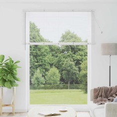 vidaXL Jaluzea pentru Fereastră cu perdele Altele Manual Alb 155 x 220 cm Aluminiu