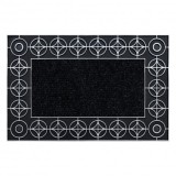 Covor antiderapant BH 205 cercuri, exterior, interior - argint, 45x70 cm