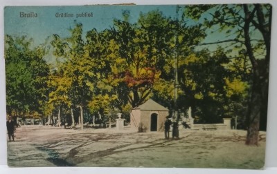 BRAILA , GRADINA PUBLICA , CARTE POSTALA , 1925 foto