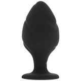 Dildo Anal, Butt Plug, silicon negru, 7 cm x 3,8 cm