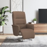 VidaXL Fotoliu rabatabil cu suport de picioare, maro, textil