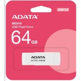 MEMORIE USB 3.2 ADATA 64 GB, protectie slide laterala, carcasa plastic, alb, &amp;quot;UC310-64G-RWH&amp;quot; (timbru verde 0.03 lei)
