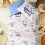 Cumpara ieftin Lenjerie Patut Bebe Seaman Albastru (Bumbac 100%)