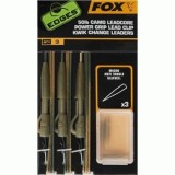 Cumpara ieftin Montura Fox Camo Leadcore Power Grip Lead Clip Kwik Change Leader 75cm 50lbs 3buc/set