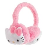 Aparatoare pentru urechi din blana artificiala roz, cu model 3D Hello Kitty, pentru fete, CMCLASS
