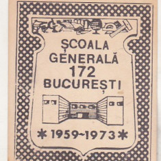 bnk div - Ecuson Scoala generala 172 Bucuresti 1959-1973 - carton