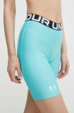 Under Armour pantaloni scurți de antrenament HG Authentics culoarea turcoaz, cu imprimeu, medium waist