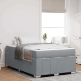 VidaXL Cadru de pat cu saltea Gri deschis 120 x 190 cm țesătură 3398272