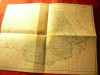 Harta istorica -Principatele Unite in 1859 - Perioada Unirii , dim.=40x29cm