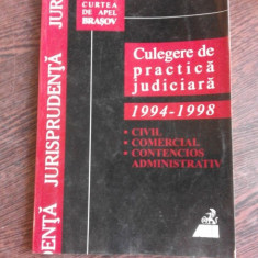 CULEGERE DE PRACTICA JUDICIARA 1994-1998 CURTEA DE APEL BRASOV, CIVIL, COMERCIAL, CONTENCIOS ADMINISTRATIV