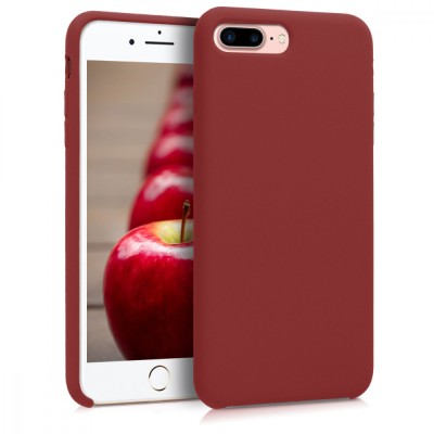 Husa pentru Apple iPhone 8 Plus / iPhone 7 Plus, Silicon, Rosu, 40842.20 foto