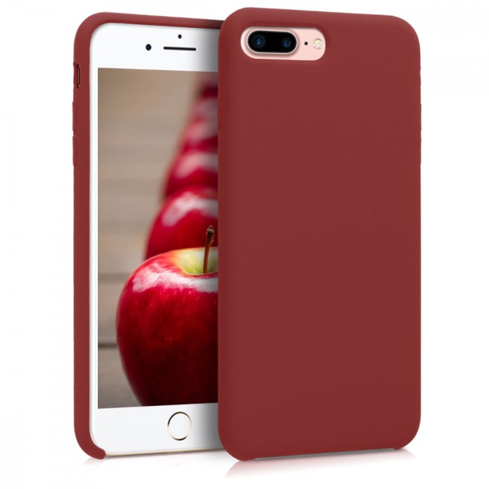 Husa pentru Apple iPhone 8 Plus / iPhone 7 Plus, Silicon, Rosu, 40842.20