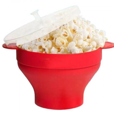 Bol popcorn pentru cuptorul cu microunde, BPA, 2800 ML, 205 x 152 mm, Rosu foto