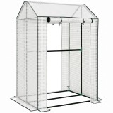 Outsunny Sera Cu 2 Camere Pentru Gradina Cu 2 Usi | Aosom Romania