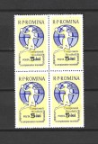 ROMANIA 1962 - CAMPIONATUL MONDIAL DE HANDBAL FEMININ, SUPRATIPAR , BLOC, MNH - LP 545