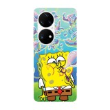 Husa compatibila cu Huawei P40 Pro model Sponge Bob SquarePants, Silicon, TPU, Viceversa, Transparent, Carcasa