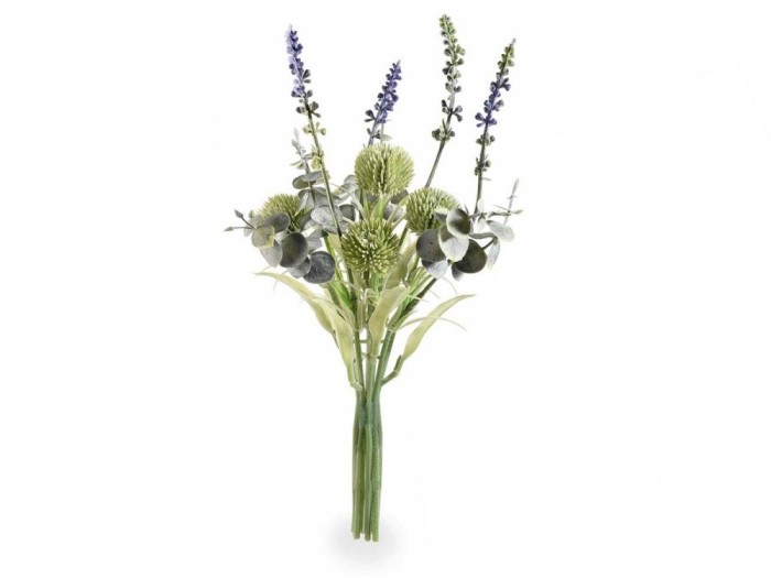 Buchet Lavanda si Eucalipt artificial 30 cm