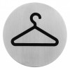 Semn indicator pentru garderoba (din inox), Ø 7.5 cm, APS