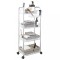 vidaXL Cărucior de depozitare cu 4 niveluri, transparent acrilic 4012380