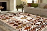 Covor pentru living, antiderapant, model traditional multicolor