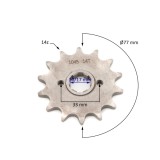Pinion fata cross Asix,pas 520,14z,D int.20 Cod Produs: MX_NEW EVRTT-618