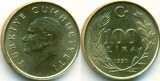 Turcia 1990 - 100 lira, circulata