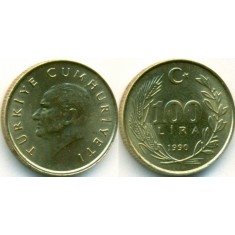 Turcia 1990 - 100 lira, circulata