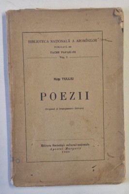 TACHE PAPAHAGI - NUSI TULLIU- POEZII, 1926 foto