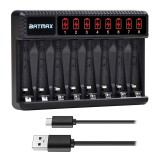 Cumpara ieftin Incarcator Batmax Smart LED Charger pentru 8 acumulatori AA / AAA