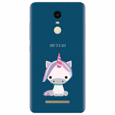 Husa silicon pentru Xiaomi Remdi Note 3, Horn To Be Wild Cute Unicorn foto