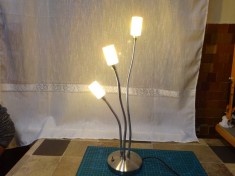 Veioza,lampa retro sticla si metal Toskana