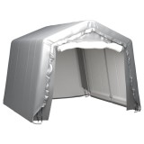 Cort Depozitare vidaXL Gri 3x3m Otel Zincat, Protectie UV, Impermeabil, Pavilion Gradina