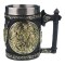 Cana cu perete dublu cu soldat soldat in armura, 400 ml, 1669H
