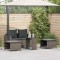 Gossi set canapea gradina 5 piese cu perne stivuibile polirattan gri