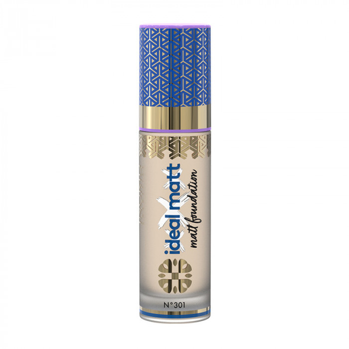 Fond de ten IDEAL MATT Ingrid Cosmetics, 301 Bej, 30 ml