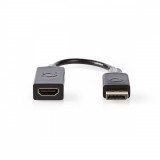 Cablu adaptor 4K DisplayPort v1.2 tata - HDMI mama 0.2m gri Nedis