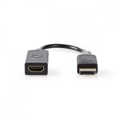 Cablu adaptor 4K DisplayPort v1.2 tata - HDMI mama 0.2m gri Nedis