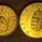 R08 Ungaria set colectie greu de gasit- 5 + 10 forint poleite cu aur -excelent cadou