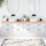 VidaXL Blat de baie, maro deschis, 220x50x(2-6) cm, lemn masiv tratat