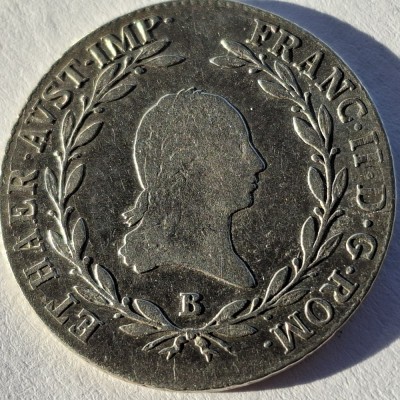 Austria 20 kreuzer 1806 B/ Kremnica argint Francisc l foto