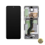 Display cu Touchscreen Samsung Galaxy S20+ 5G G986 / S20+ G985 cu Rama Alb (Cloud White) Service Pack GH82-31441B
