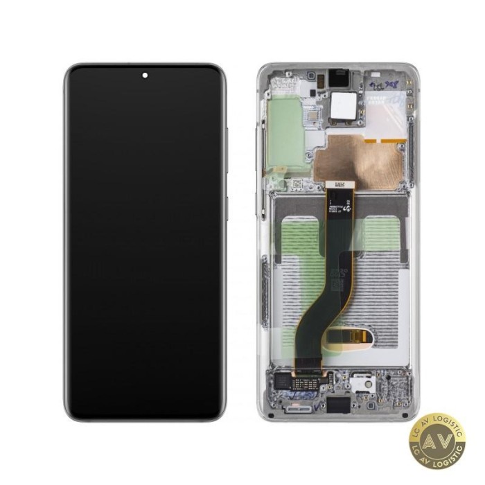 Display cu Touchscreen Samsung Galaxy S20+ 5G G986 / S20+ G985 cu Rama Alb (Cloud White) Service Pack GH82-31441B