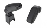 Cotiera Auto Premium Dedicata Seat Ibiza 6L (2002-2009) ALM, Negru, Rabatabila, Spatiu Depozitare Captusit, Montaj Facil